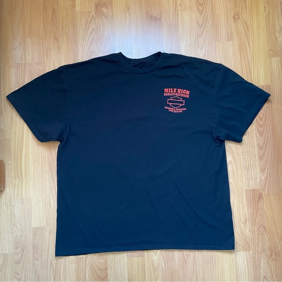 Harley-Davidson Motorcycles Men’s Mile High Aurora Colorado Logo T-Shirt Size XL - Picture 3 of 7